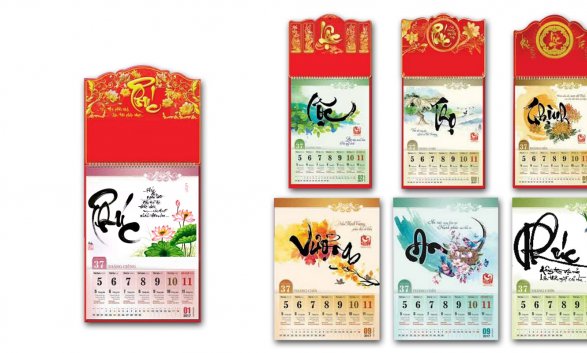 Nhận gia công Lịch - In Lịch Tết theo yêu cầu